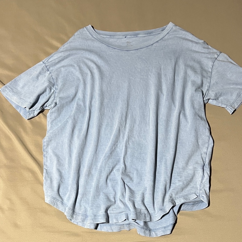 Aerie Soft Blue Distressed Tee